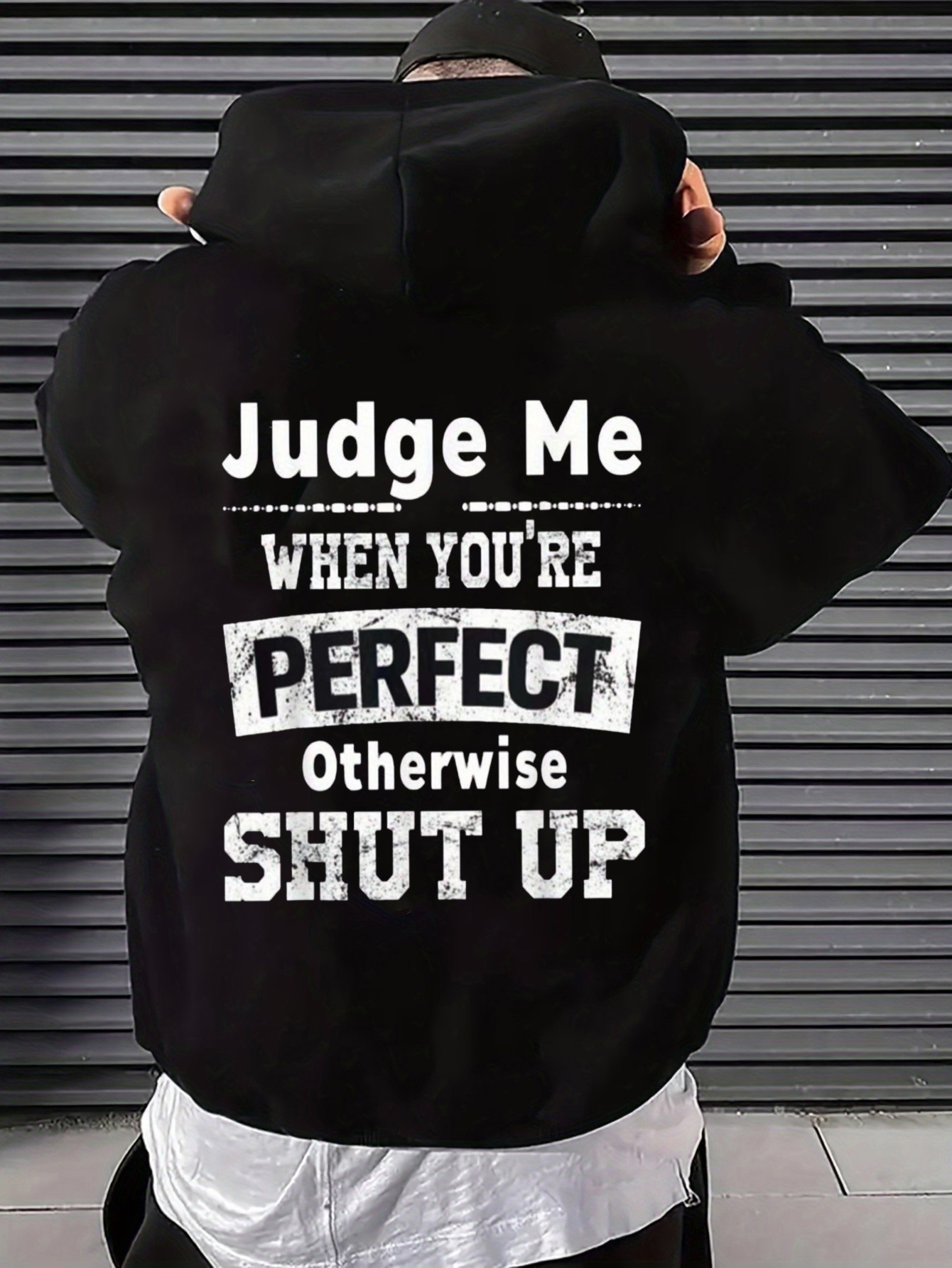 Street Fashion Quotes - سويت شيرت رجالي بغطاء للرأس مع