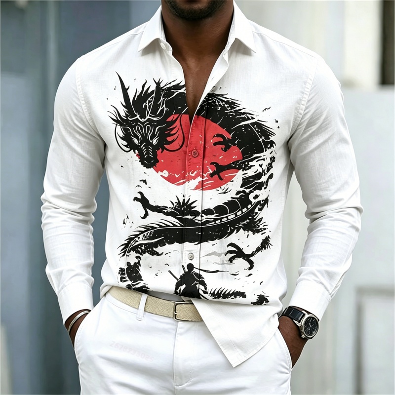 Street For Fashion - قميص رجالي جديد لعام 2026 بنمط