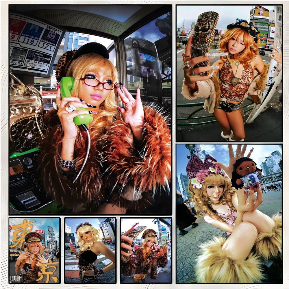Street Fashion Shibuya - ملصق Y2K بتصميم أزياء شيبويا اليابانية