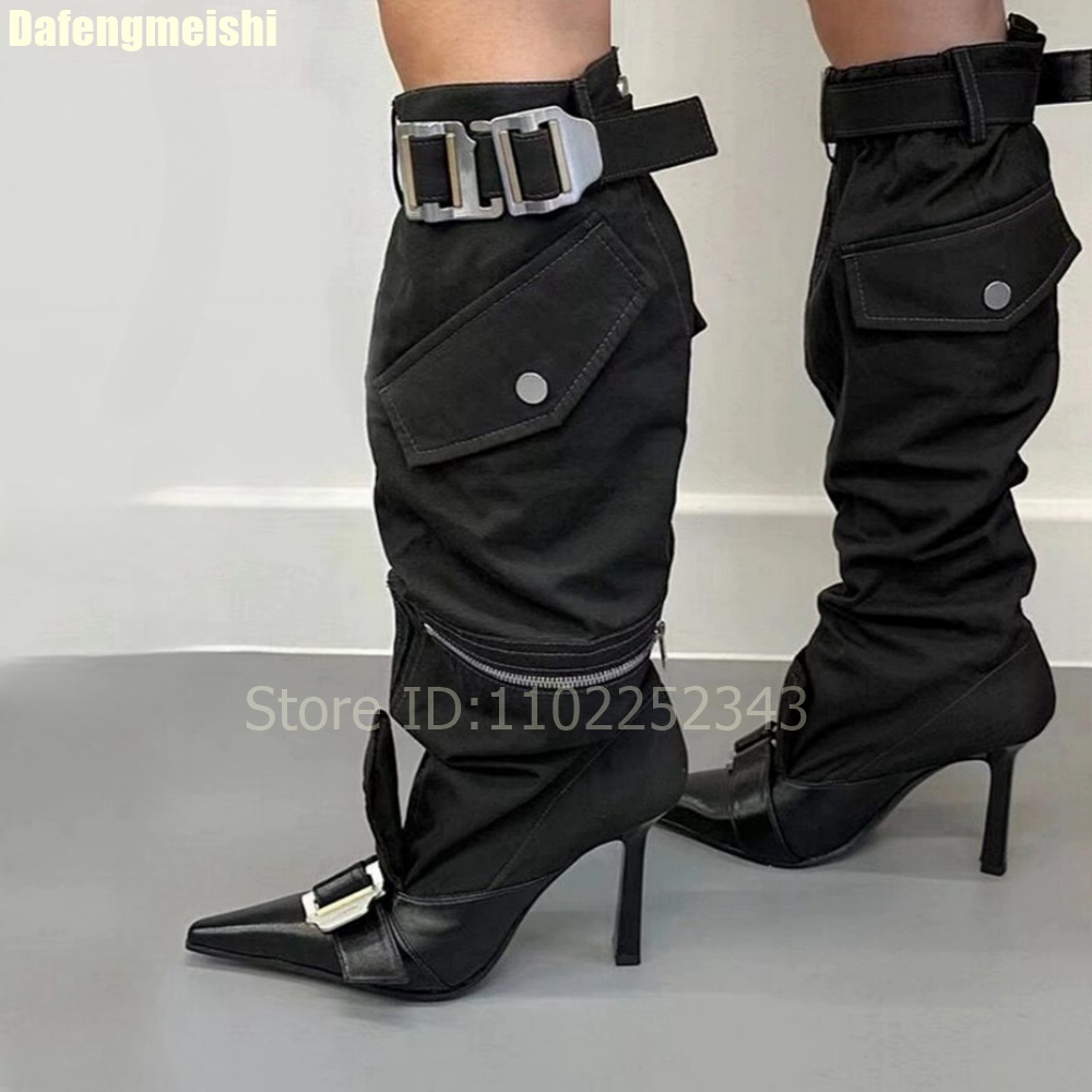 Street Fashion Rome 2025 - 2026 الخريف النساء أحذية عالية في