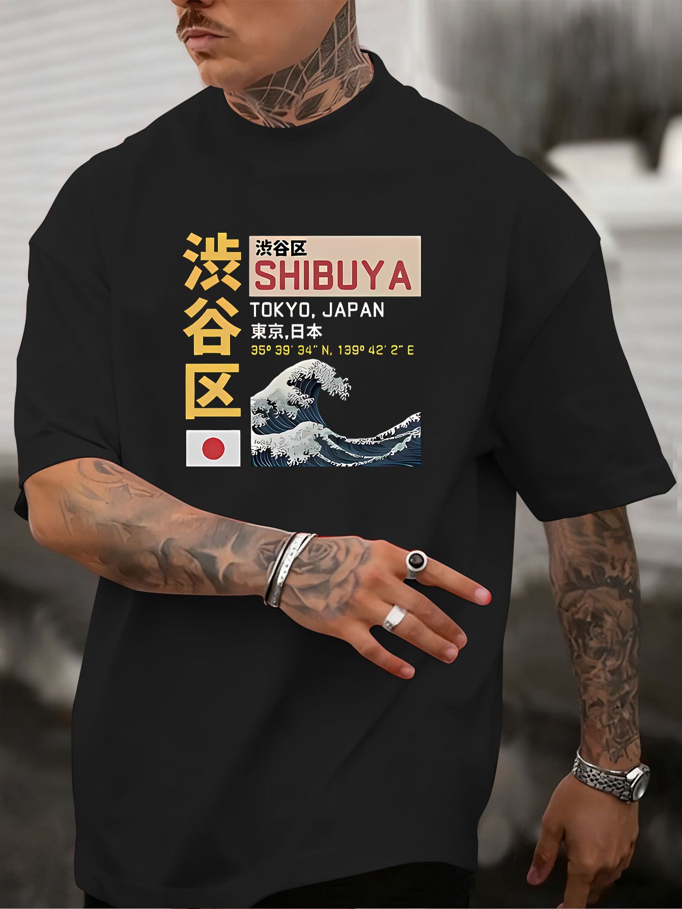قميص صيفي رجالي فضفاض من القطن - مراجعة Street Fashion Shibuya وسعره