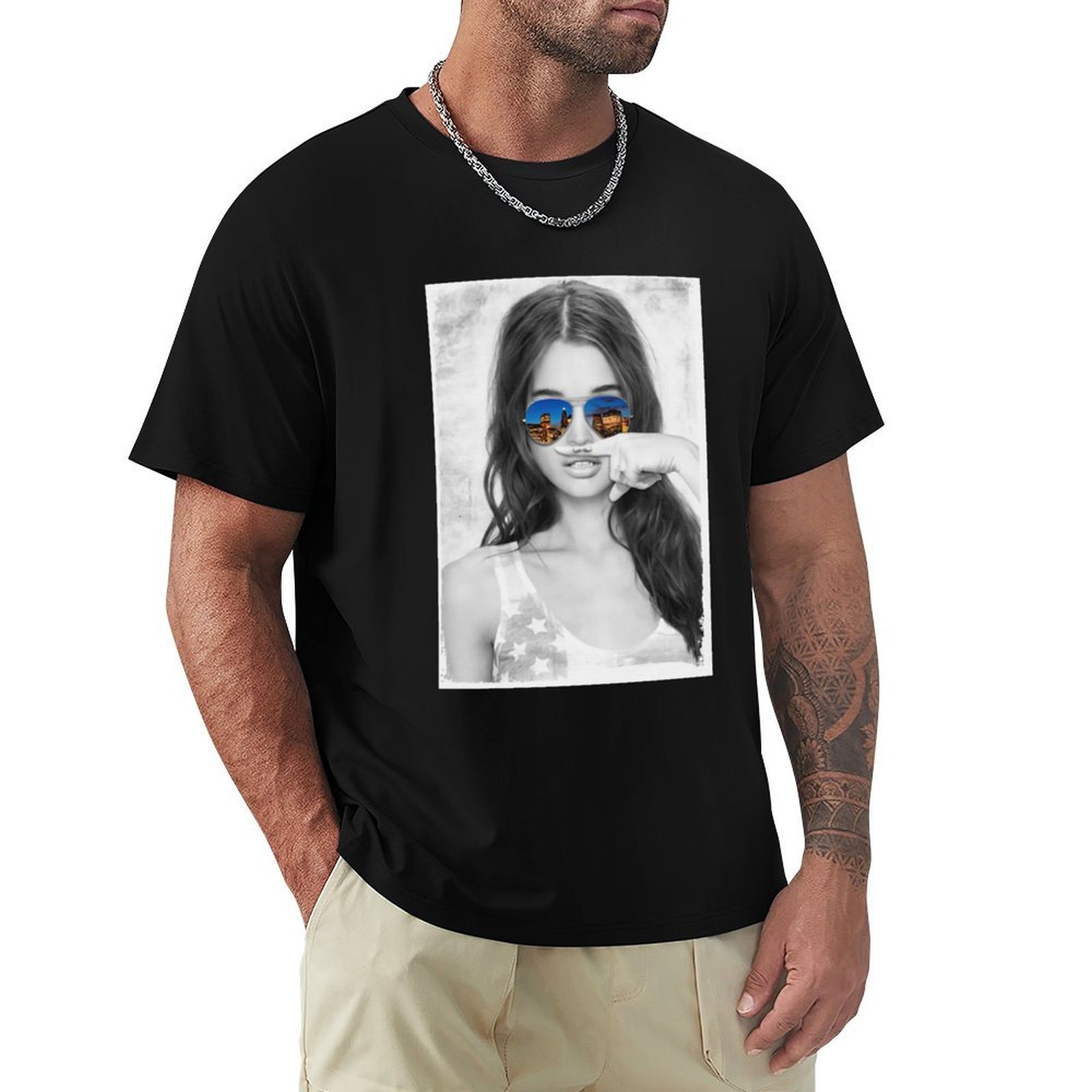 تي شيرت أصلي برسومات Mustache  - مراجعة Street Fashion Co وسعره