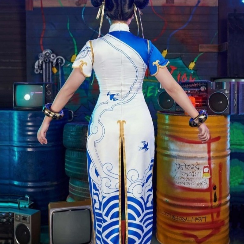 فستان Game Chun-Li التنكري للش - مراجعة Street Fashion Dress وسعره